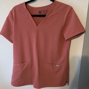 FIGS Casma 3 pocket scrub top Mauve